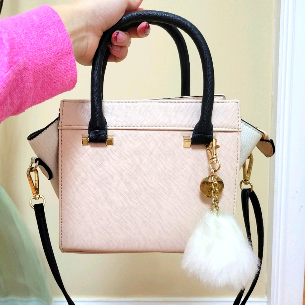 Cute pink and white bag